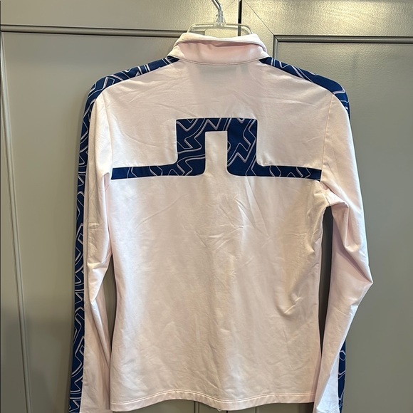 J Lindeberg Women's WINONA PRINT MID LAYER Pink full zip med - Picture 5 of 6